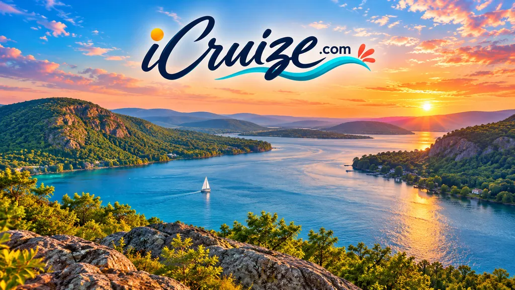 Original iCruize.com travel illustration inspired by New York State, New York